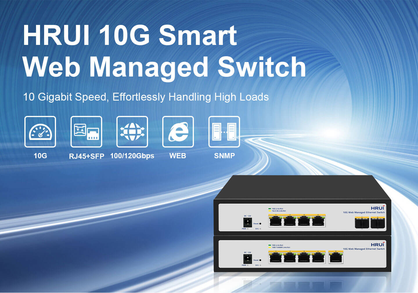 HRUI 10G Smart Web Managed Switch