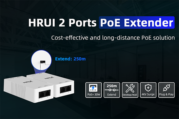 HRUI 2 Ports PoE Extender | HRUI New Launch Products