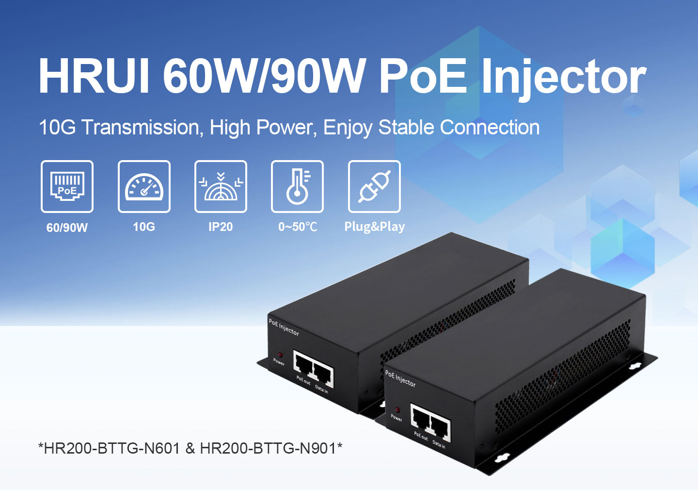 HRUI PoE injectors